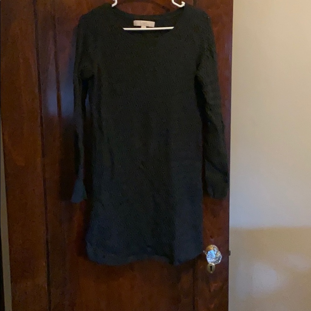 Gray sweater dress